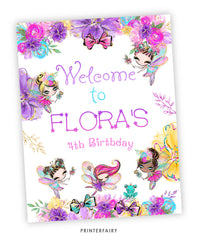 Fairy Party Welcome Sign