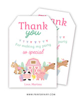Farm Birthday Party Favor Tags