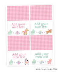 Farm Birthday Party Food Tents