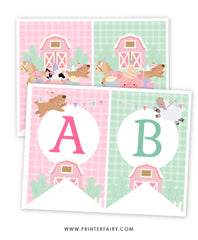 Farm Birthday Party Banner