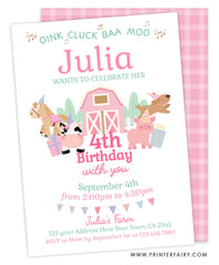Farm Birthday Invitation