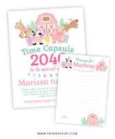 Farm Birthday Party Time Capsule
