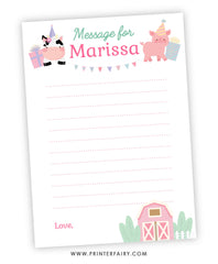 Farm Birthday Party Time Capsule