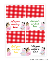 Farm Birthday Party Food Tents