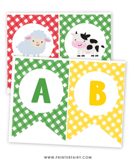 Farm Birthday Party Banner