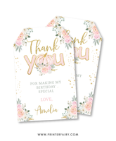 Little Pumpkin Floral Favor Tags