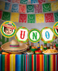 Fiesta First Birthday Garland with Photo