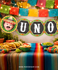 Fiesta First Birthday Garland with Photo