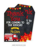 Firefighter Favor Tags