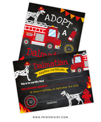 Adopt a Dalmatian Sign and Certificate