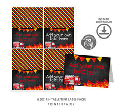 Firefighter Party Food Tents