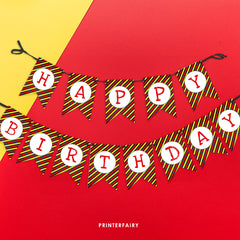 Firefighter Happy Birthday Banner