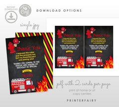 Firefighter Thank You Card