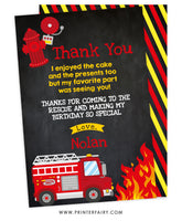 Firefighter Thank You Card