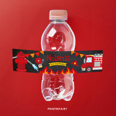 Firefighter Water Bottle Label