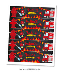 Firefighter Water Bottle Label