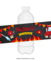 Firefighter Water Bottle Label