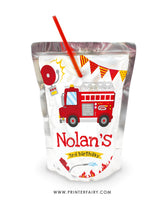 Firefighter Drink Pouch Box Label