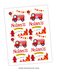 Firefighter Drink Pouch Box Label