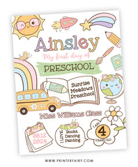 First Day of School Sign