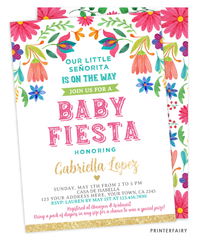Floral Fiesta Baby Shower Invitation