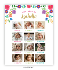 Mexican Flowers Photo Board