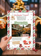 Digitale Flyer Vorlage Weihnachtsmarkt