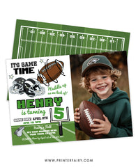 Football Birthday Invitation With Photo