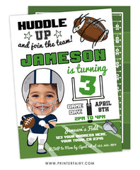 Football Birthday Invitation With Photo