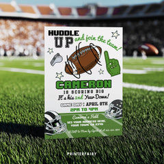 Football Second Birthday Invitation