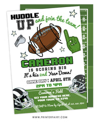 Football Second Birthday Invitation