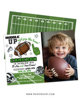 Football Second Birthday Invitation With Photo
