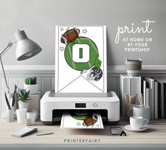 Football First Birthday Banner