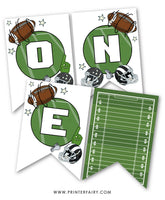 Football First Birthday Banner