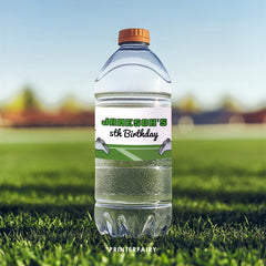 Football Party Water Bottle Label