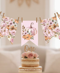 Free Little Pumpkin Birthday Banner