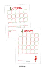 Christmas Elf Activity Planner