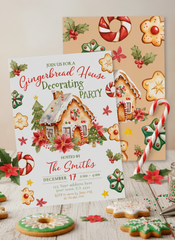 Gingerbread Decorating Party Invitation