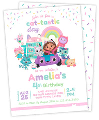 Gabby's Dollhouse Birthday Party Invitation
