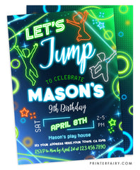 Jump Party Invitation