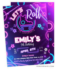 Roller Skating Party Invitation