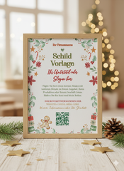 Weihnachts Schild Vorlage