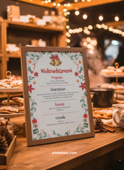 Weihnachtsmenü Flyer Vorlage