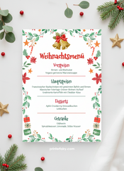 Weihnachtsmenü Flyer Vorlage