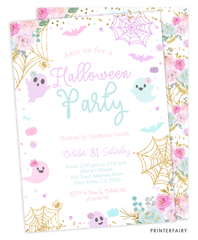 Floral Halloween Invitation