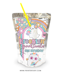 Spooky Vibes Party Drink Pouch Label