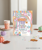 Spooky Vibes Birhhday Invitation with Photo