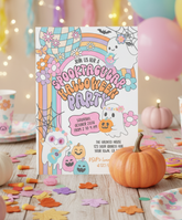 Groovy Ghost Halloween Party Invitation