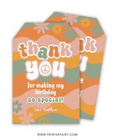 Groovy Birthday Favor Tags
