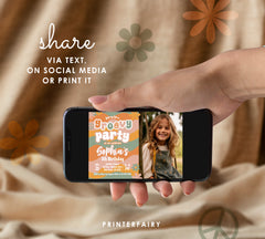 Groovy Birthday Invitation with Photo